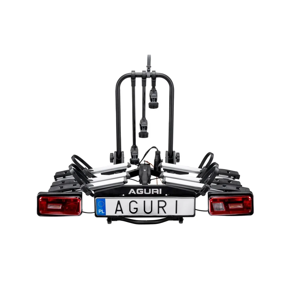 Platforma-składana-AGURI-KRAB-3-srebrna-bagażnik - na hak